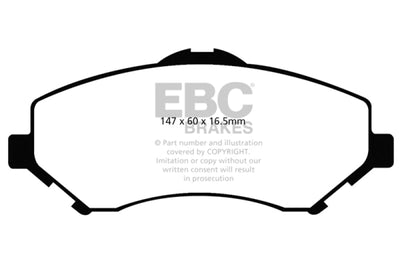 EBC 08-11 Chrysler Town & Country 3.3 Greenstuff Front Brake Pads - Brakes Rotors