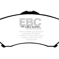 EBC 08-11 Chrysler Town & Country 3.3 Greenstuff Front Brake Pads - Brakes Rotors