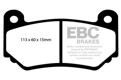 EBC 08-11 Lotus Exige 1.8 Supercharged (240) Yellowstuff Front Brake Pads - Brakes Rotors &