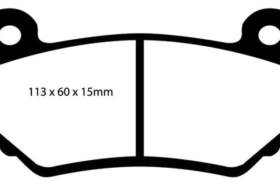 EBC 08-11 Lotus Exige 1.8 Supercharged (240) Yellowstuff Front Brake Pads - Brakes Rotors &