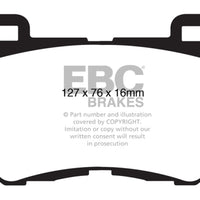 EBC 08-13 Infiniti FX50 5.0 Yellowstuff Front Brake Pads - Brakes Rotors &