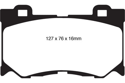 EBC 08-13 Infiniti FX50 5.0 Yellowstuff Front Brake Pads - Brakes Rotors &
