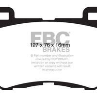 EBC 08-13 Infiniti FX50 5.0 Yellowstuff Front Brake Pads - Brakes Rotors &