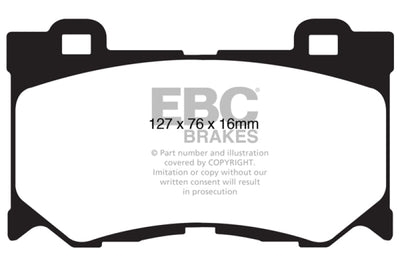 EBC 08-13 Infiniti FX50 5.0 Yellowstuff Front Brake Pads - Brakes Rotors &
