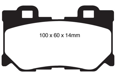 EBC 08-13 Infiniti FX50 5.0 Yellowstuff Rear Brake Pads - Brakes Rotors &