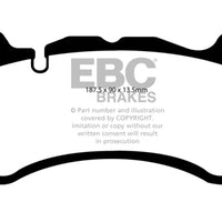 EBC 08-13 Mercedes-Benz C63 AMG (W204) 6.2 Bluestuff Front Brake Pads - Brakes Rotors &