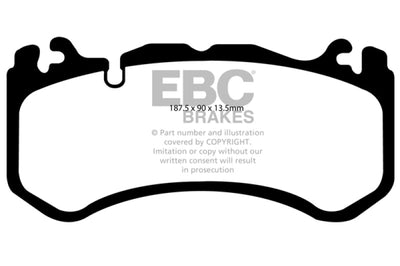 EBC 08-13 Mercedes-Benz C63 AMG (W204) 6.2 Bluestuff Front Brake Pads - Brakes Rotors &