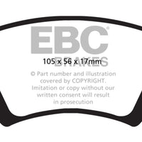 EBC 08-17 Volkswagen Passat CC Yellowstuff Rear Brake Pads - Brakes Rotors &