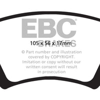 EBC 08-17 Volkswagen Passat CC Yellowstuff Rear Brake Pads - Brakes Rotors &