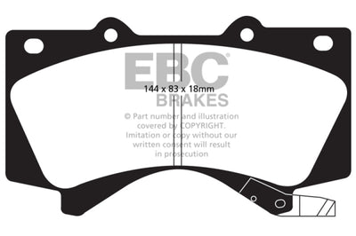 EBC 08 + Lexus LX570 5.7 Greenstuff Front Brake Pads - Brakes Rotors &
