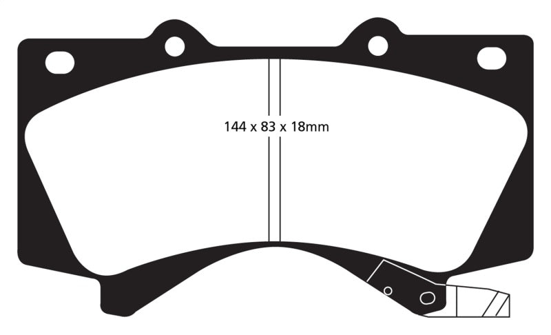 EBC 08 + Lexus LX570 5.7 Greenstuff Front Brake Pads - Brakes Rotors &