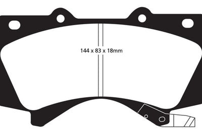 EBC 08 + Lexus LX570 5.7 Greenstuff Front Brake Pads - Brakes Rotors &