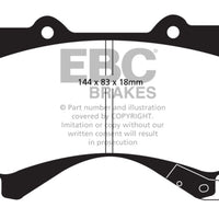 EBC 08 + Lexus LX570 5.7 Yellowstuff Front Brake Pads - Brakes Rotors &