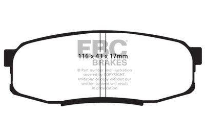 EBC 08 + Lexus LX570 5.7 Yellowstuff Rear Brake Pads - Brakes Rotors &