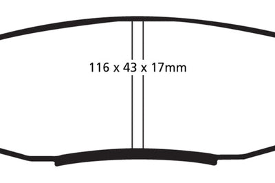 EBC 08 + Lexus LX570 5.7 Yellowstuff Rear Brake Pads - Brakes Rotors &