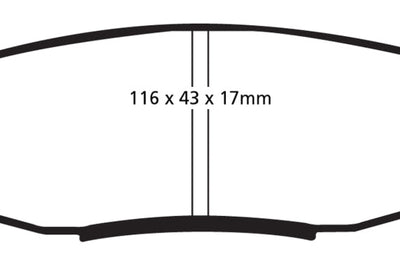 EBC 08 + Lexus LX570 5.7 Yellowstuff Rear Brake Pads - Brakes Rotors &