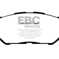 EBC 09-10 Pontiac Vibe 2.4 2WD Yellowstuff Front Brake Pads - Brakes Rotors &
