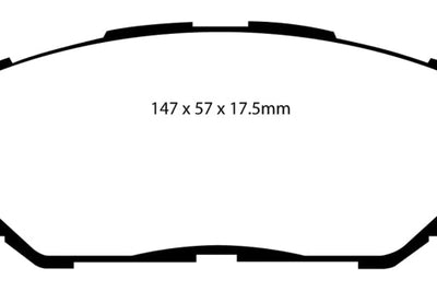 EBC 09-10 Pontiac Vibe 2.4 2WD Yellowstuff Front Brake Pads - Brakes Rotors &