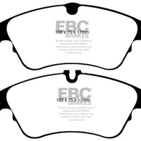 EBC 09-11 Audi A4 2.0 Turbo Yellowstuff Front Brake Pads - Brakes Rotors &