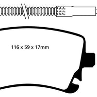 EBC 09-11 Audi A6 Quattro 3.0 Supercharged Yellowstuff Rear Brake Pads - Brakes Rotors &