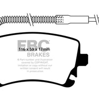 EBC 09-11 Audi A6 Quattro 3.0 Supercharged Yellowstuff Rear Brake Pads - Brakes Rotors &