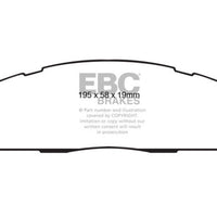 EBC 09-11 Dodge Ram 2500 Pick-up 5.7 2WD/4WD Extra Duty Rear Brake Pads - Brakes Rotors &