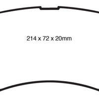EBC 09-11 Dodge Ram 2500 Pick-up 5.7 2WD/4WD Greenstuff Front Brake Pads - Brakes Rotors &