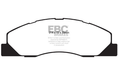 EBC 09-11 Dodge Ram 2500 Pick-up 5.7 2WD/4WD Yellowstuff Front Brake Pads - Brakes Rotors &