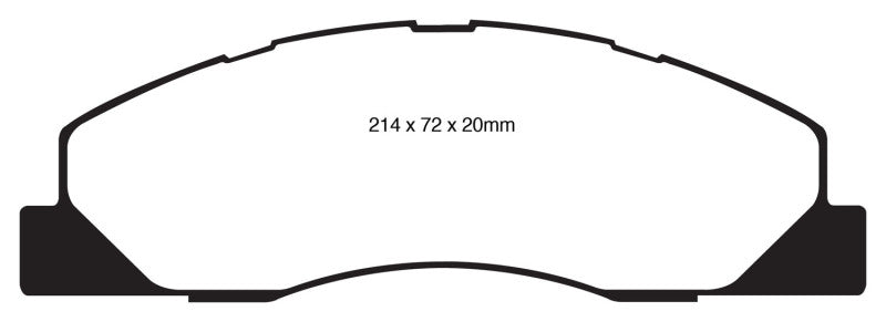 EBC 09-11 Dodge Ram 2500 Pick-up 5.7 2WD/4WD Yellowstuff Front Brake Pads - Brakes Rotors &