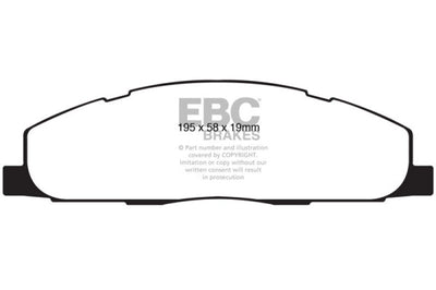 EBC 09-11 Dodge Ram 2500 Pick-up 5.7 2WD/4WD Yellowstuff Rear Brake Pads - Brakes Rotors &