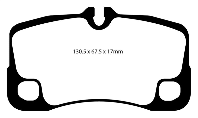 EBC 09-12 Porsche 911 (997) (Cast Iron Rotor only) 3.6 Carrera 2 Yellowstuff Rear Brake Pads - Brakes Rotors &