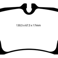 EBC 09-12 Porsche 911 (997) (Cast Iron Rotor only) 3.6 Carrera 2 Yellowstuff Rear Brake Pads - Brakes Rotors &