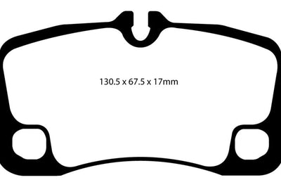 EBC 09-12 Porsche 911 (997) (Cast Iron Rotor only) 3.6 Carrera 2 Yellowstuff Rear Brake Pads - Brakes Rotors &