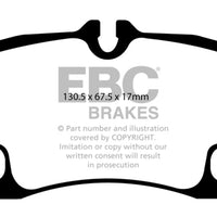 EBC 09-12 Porsche 911 (997) (Cast Iron Rotor only) 3.6 Carrera 2 Yellowstuff Rear Brake Pads - Brakes Rotors &