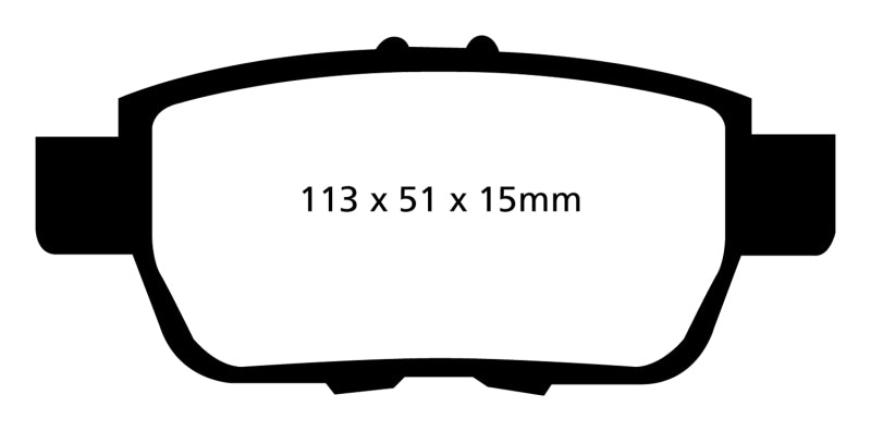EBC 09-14 Acura TL 3.5 Yellowstuff Rear Brake Pads - Brakes Rotors &
