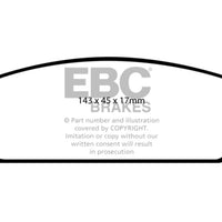 EBC 09-14 Cadillac Escalade 6.0 Hybrid Greenstuff Rear Brake Pads - Brakes Rotors &