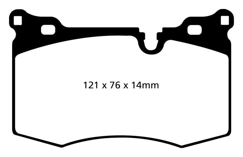EBC 09-14 Mini Hardtop 1.6 Turbo J.C Works Yellowstuff Front Brake Pads - Brakes Rotors &