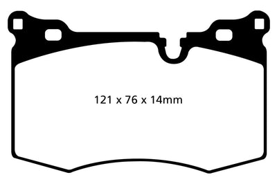EBC 09-14 Mini Hardtop 1.6 Turbo J.C Works Yellowstuff Front Brake Pads - Brakes Rotors &
