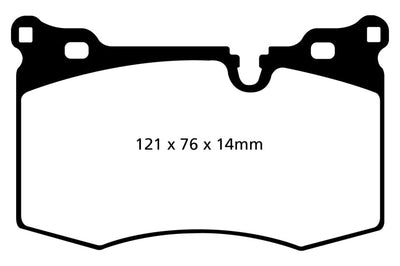 EBC 09-14 Mini Hardtop 1.6 Turbo J.C Works Yellowstuff Front Brake Pads - Brakes Rotors &