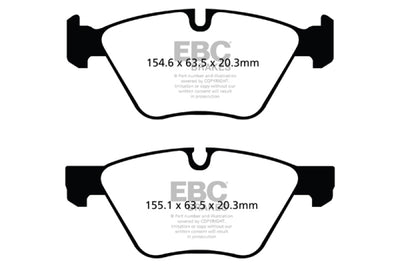 EBC 09 + BMW Z4 3.0 (E89) Yellowstuff Front Brake Pads - Brakes Rotors &