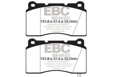 EBC 09 + Hyundai Genesis Coupe 2.0 Turbo (Brembo) Yellowstuff Front Brake Pads - Brakes Rotors &