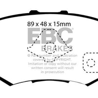 EBC 10-12 Acura RDX 2.3 Turbo Yellowstuff Rear Brake Pads - Brakes Rotors &