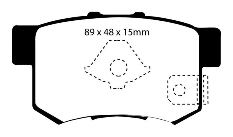 EBC 10-12 Acura RDX 2.3 Turbo Yellowstuff Rear Brake Pads - Brakes Rotors &
