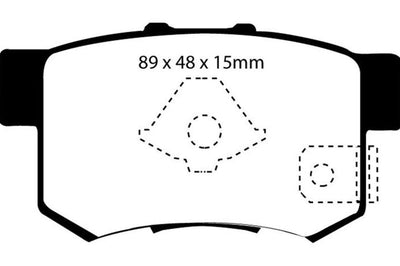 EBC 10-12 Acura RDX 2.3 Turbo Yellowstuff Rear Brake Pads - Brakes Rotors &