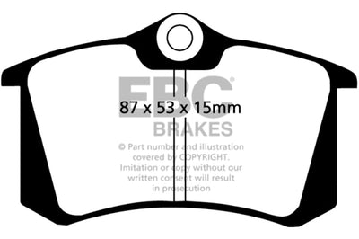 EBC 10-13 Audi A3 2.0 TD Redstuff Rear Brake Pads - Brakes Rotors &