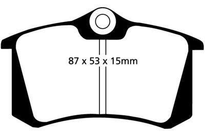 EBC 10-13 Audi A3 2.0 TD Redstuff Rear Brake Pads - Brakes Rotors &