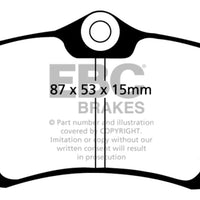 EBC 10-13 Audi A3 2.0 TD Redstuff Rear Brake Pads - Brakes Rotors &