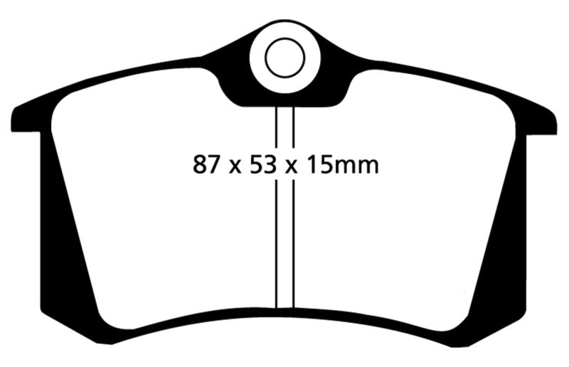 EBC 10-13 Audi A3 2.0 TD Yellowstuff Rear Brake Pads - Brakes Rotors &