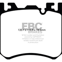 EBC 10-13 BMW X5M 4.4 Twin Turbo Redstuff Front Brake Pads - Brakes Rotors &