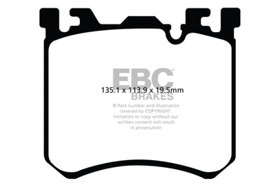 EBC 10-13 BMW X5M 4.4 Twin Turbo Redstuff Front Brake Pads - Brakes Rotors &